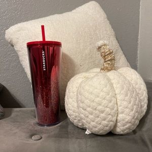 Ombré red glitter tumbler